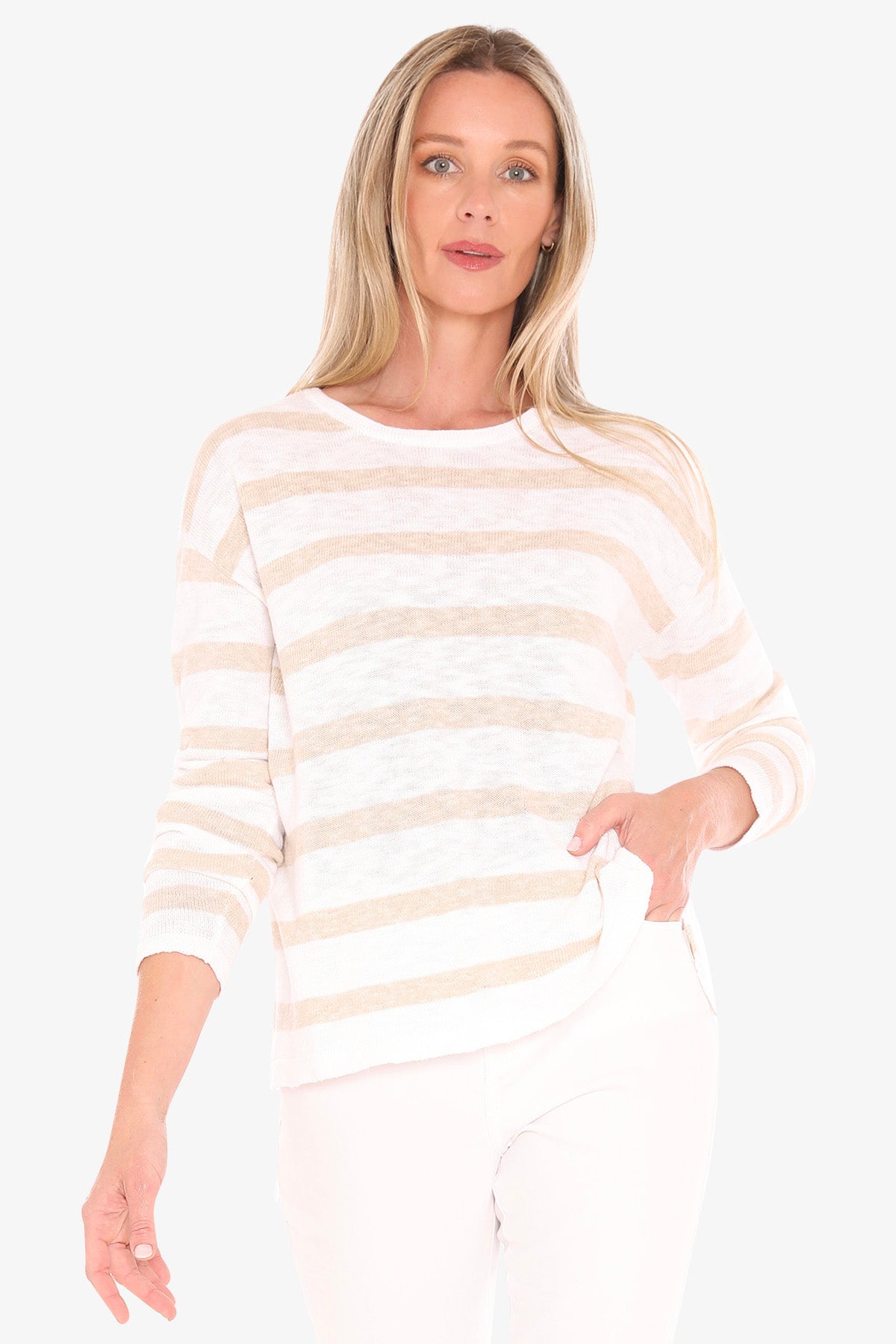 Stripe Slub Pullover