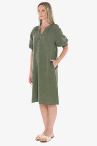 Button Neck Dress