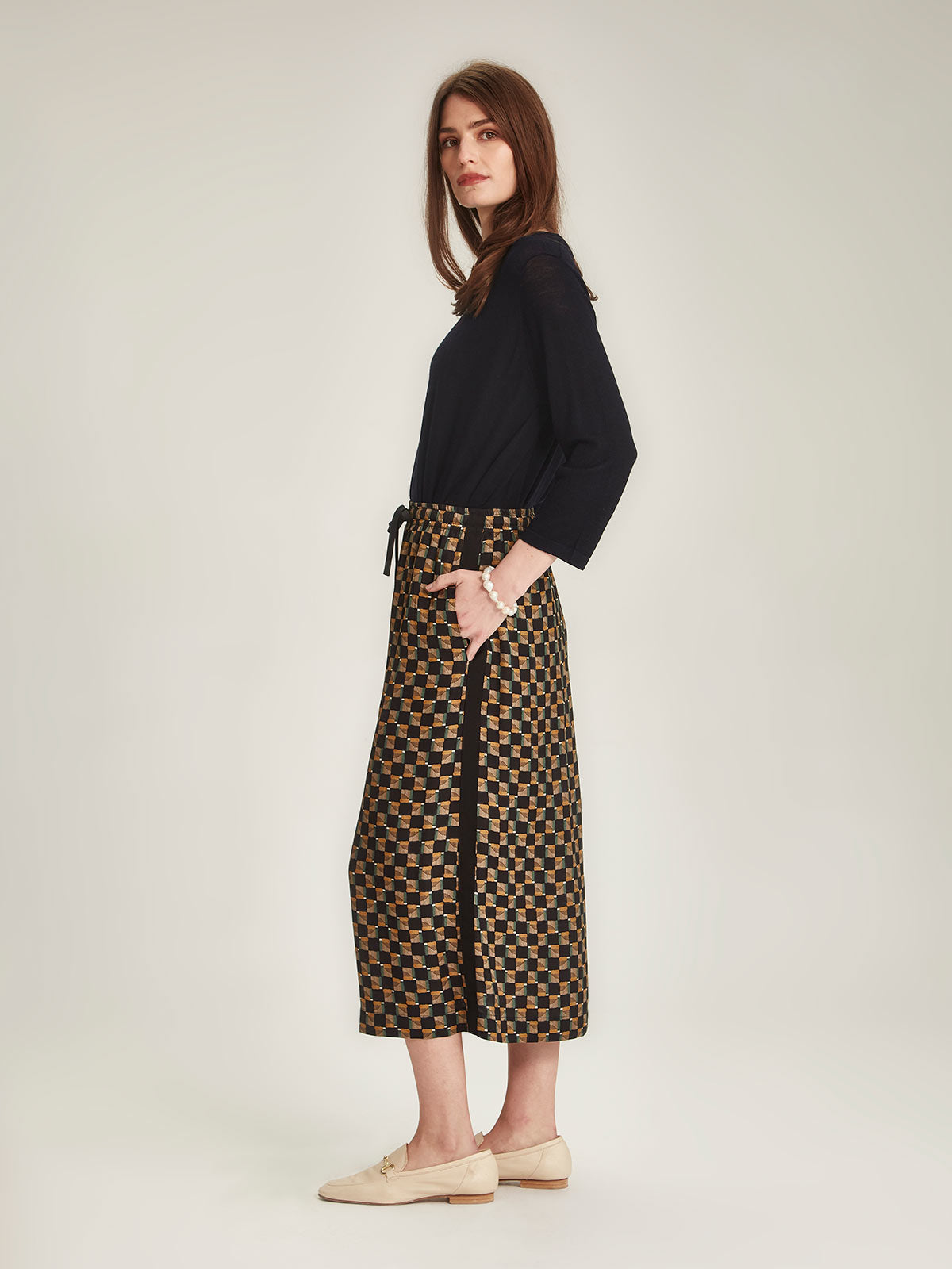 Frances Check Skirt