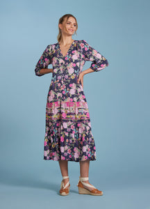 Fuchsiaristic Midi Dress